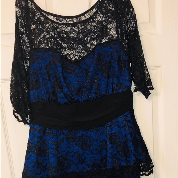 royal blue lace dress plus size